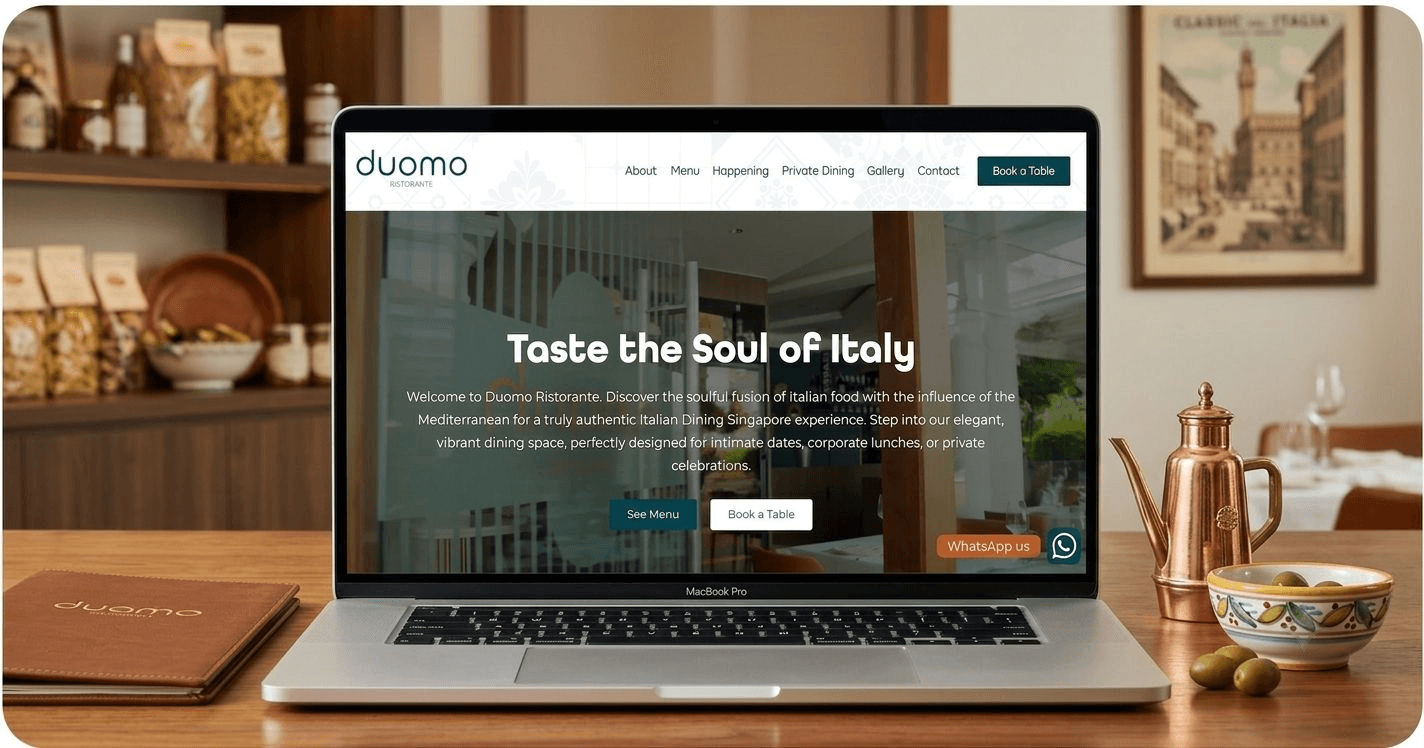 Duomo Ristorante - Italian restaurant website